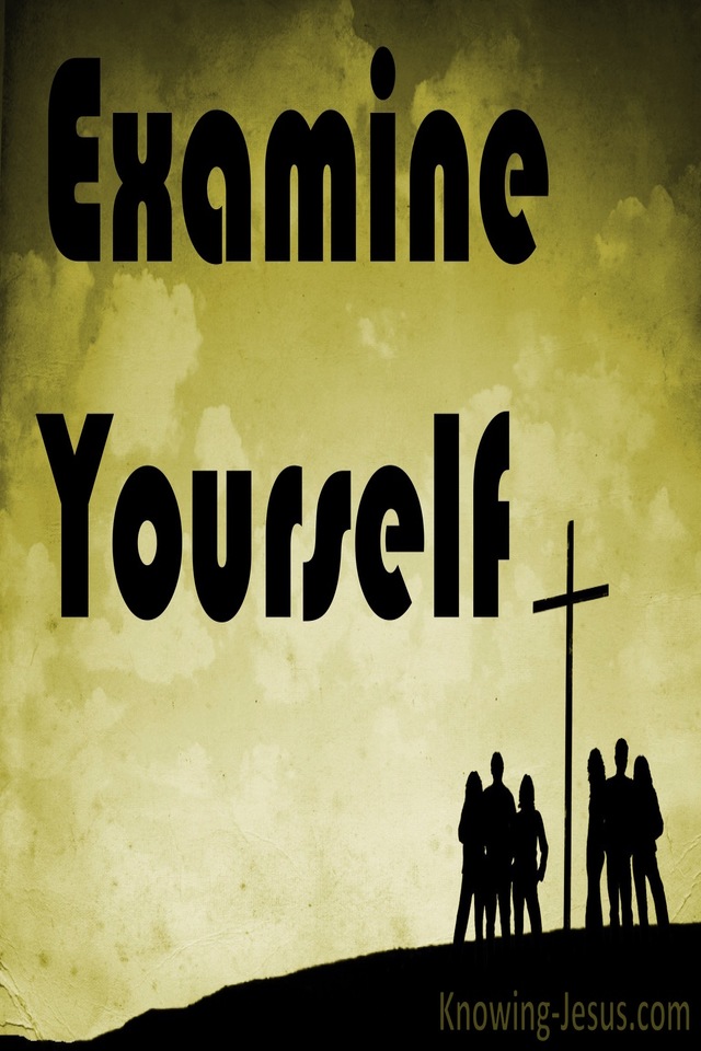 2 Corinthians 13:5 Examine Yourself (sage) 